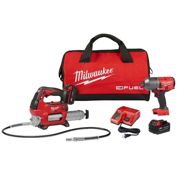 Milwaukee Tools Milwaukee M18 FUEL High Torque Impact Wrench With Grease Gun Kit 2767-22GR 3 Milwaukee Tools Milwaukee M18 FUEL High Torque Impact Wrench With Grease Gun Kit 2767-22GR