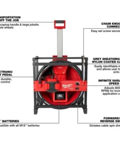 Milwaukee Tools Milwaukee M18 FUEL™ High Speed Chain Snake Kit For 1-1/2” – 4” Pipes 2819-22 -Milwaukee Tool-shop 2819 22 4