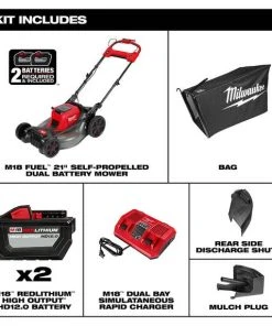 Milwaukee Tools Milwaukee M18 FUEL 21" Self-Propelled Dual Battery Mower Kit 2823-22HD 11 Milwaukee Tools Milwaukee M18 FUEL 21" Self-Propelled Dual Battery Mower Kit 2823-22HD -Milwaukee Tool-shop 2823 22hd 5