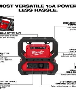 Milwaukee Tools Milwaukee M18 CARRY-ON 3600W/1800W Power Supply 2845-20 10 Milwaukee Tools Milwaukee M18 CARRY-ON 3600W/1800W Power Supply 2845-20 -Milwaukee Tool-shop 2845 3