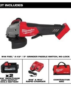 Milwaukee Tools Milwaukee M18 FUEL 4-1/2" / 5" Grinder Paddle Switch, No-Lock Kit 2880-22 -Milwaukee Tool-shop 2880 22 4 goc7ljj4pngtorci