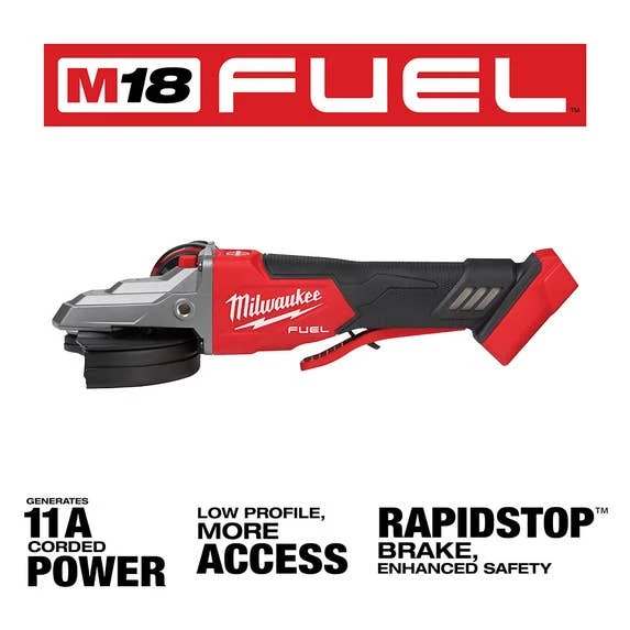 Milwaukee Tools Milwaukee M18 FUEL 5" Flathead Braking Grinder W/ Paddle Switch, No-Lock (Tool Only) 2886-20 5 Milwaukee Tools Milwaukee M18 FUEL 5" Flathead Braking Grinder W/ Paddle Switch, No-Lock (Tool Only) 2886-20 - Image 3