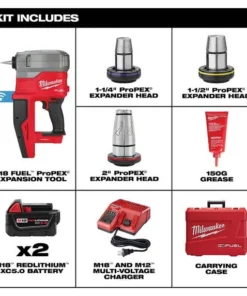Milwaukee Tools Milwaukee M18 FUEL 2" ProPEX Expander Kit W/ ONE-KEY & 1-1/4" - 2" Expander Heads 2932-22XC -Milwaukee Tool-shop 2932 22xc 6 qjzfh0sxxuwqrdrg