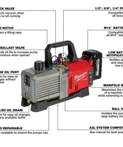 Milwaukee Tools Milwaukee M18 FUEL™ 5 CFM Vacuum Pump Kit 2941-21 -Milwaukee Tool-shop 2941 21 4