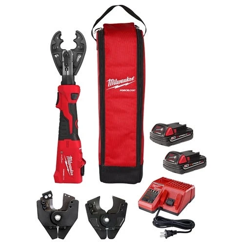 Milwaukee Tools Milwaukee M18 FORCE LOGIC 6T Linear Utility Crimper Kit W/ BG-D3 Jaw & Cutting Jaws 2978-BGKIT 3 Milwaukee Tools Milwaukee M18 FORCE LOGIC 6T Linear Utility Crimper Kit W/ BG-D3 Jaw & Cutting Jaws 2978-BGKIT
