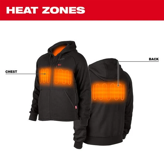 Milwaukee Tools Milwaukee M12 Black Heated Hoodie Only 306B-20 9 Milwaukee Tools Milwaukee M12 Black Heated Hoodie Only 306B-20 - Image 7