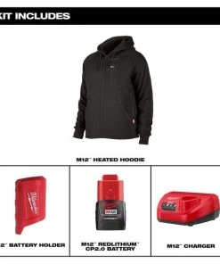 Milwaukee Tools Milwaukee M12 Black Heated Hoodie Kit 306B-21 18 Milwaukee Tools Milwaukee M12 Black Heated Hoodie Kit 306B-21 -Milwaukee Tool-shop 306b 21 7