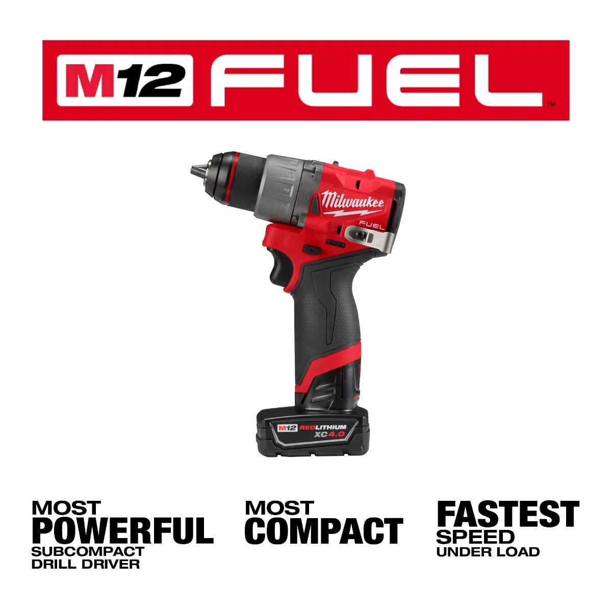Milwaukee Tools Milwaukee M12 FUEL 1/2" Drill/Driver Kit 3403-22 5 Milwaukee Tools Milwaukee M12 FUEL 1/2" Drill/Driver Kit 3403-22 - Image 3