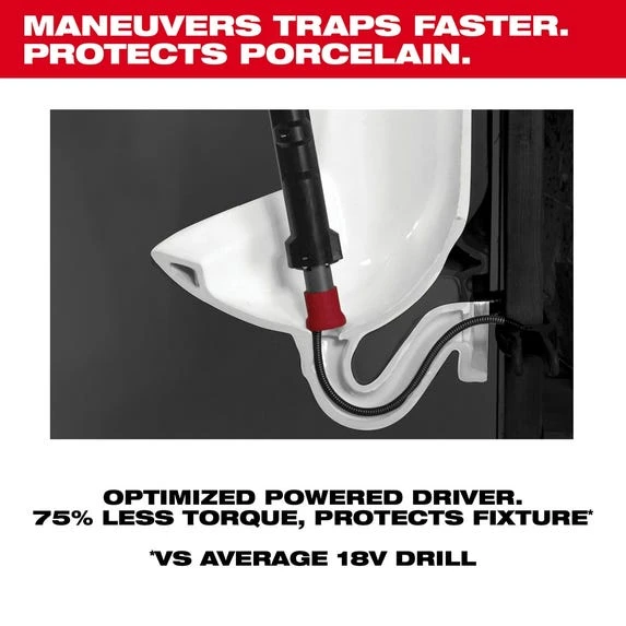 Milwaukee Tools Milwaukee M12™ TRAPSNAKE™ 4' Urinal Auger 3574-21 5 Milwaukee Tools Milwaukee M12™ TRAPSNAKE™ 4' Urinal Auger 3574-21 - Image 3