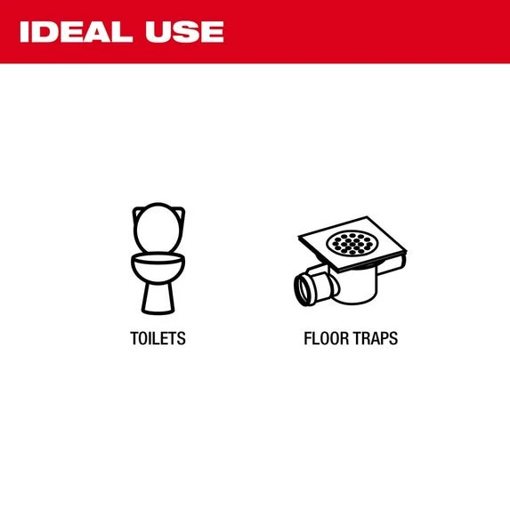 Milwaukee Tools Milwaukee M12™ TRAPSNAKE™ 6' Toilet Auger 3576-21 7 Milwaukee Tools Milwaukee M12™ TRAPSNAKE™ 6' Toilet Auger 3576-21 - Image 5