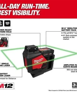 Milwaukee Tools Milwaukee M12 Green 360° Single Plane Laser (Bare Tool) 3631-20 -Milwaukee Tool-shop 3631 20 3