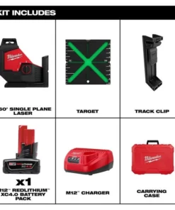 Milwaukee Tools Milwaukee M12 Green 360° Single Plane Laser Kit 3631-21 -Milwaukee Tool-shop 3631 21 3