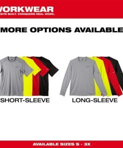 Milwaukee Tools Milwaukee WORKSKIN Lightweight Short Sleeve Performance Shirt - Black 414B 7 Milwaukee Tools Milwaukee WORKSKIN Lightweight Short Sleeve Performance Shirt - Black 414B -Milwaukee Tool-shop 414b 3