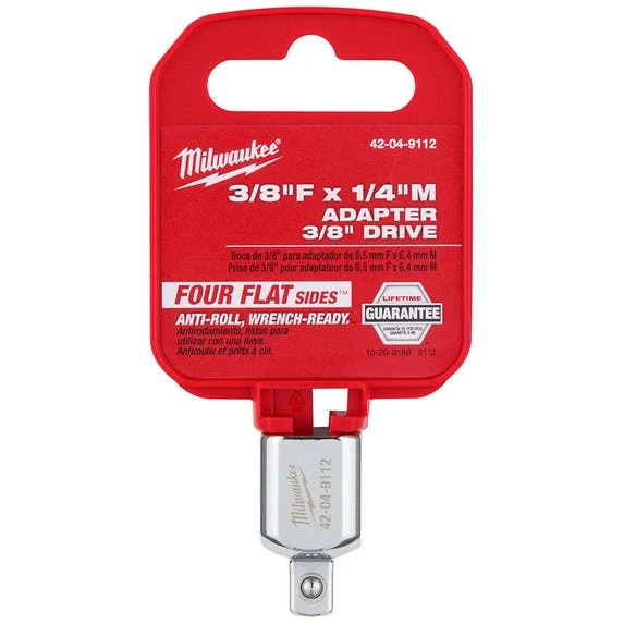 Milwaukee Tools Milwaukee 3/8" Drive 3/8"F X 1/4"M Adapter 42-04-9112 3 Milwaukee Tools Milwaukee 3/8" Drive 3/8"F X 1/4"M Adapter 42-04-9112