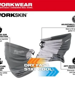 Milwaukee Tools Milwaukee WORKSKIN Performance Neck Gaiter - Gray 424G 12 Milwaukee Tools Milwaukee WORKSKIN Performance Neck Gaiter - Gray 424G -Milwaukee Tool-shop 424g 5 jobpdb6kcfcgf99f