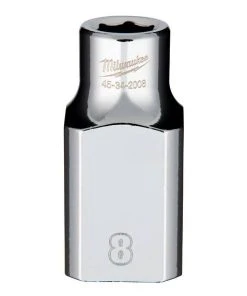 Milwaukee Tools Milwaukee 1/2" Drive 8mm Standard 6-Point Chrome Socket 45-34-2008