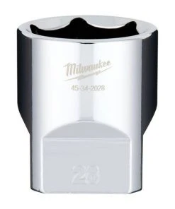 Milwaukee Tools Milwaukee 1/2" Drive 28mm Standard 6-Point Chrome Socket 45-34-2028