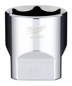 Milwaukee Tools Milwaukee 1/2" Drive 32mm Standard 6-Point Chrome Socket 45-34-2032