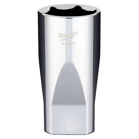 Milwaukee Tools Milwaukee 1/2" Drive 30mm Deep 6-Point Chrome Socket 45-34-2130 3 Milwaukee Tools Milwaukee 1/2" Drive 30mm Deep 6-Point Chrome Socket 45-34-2130