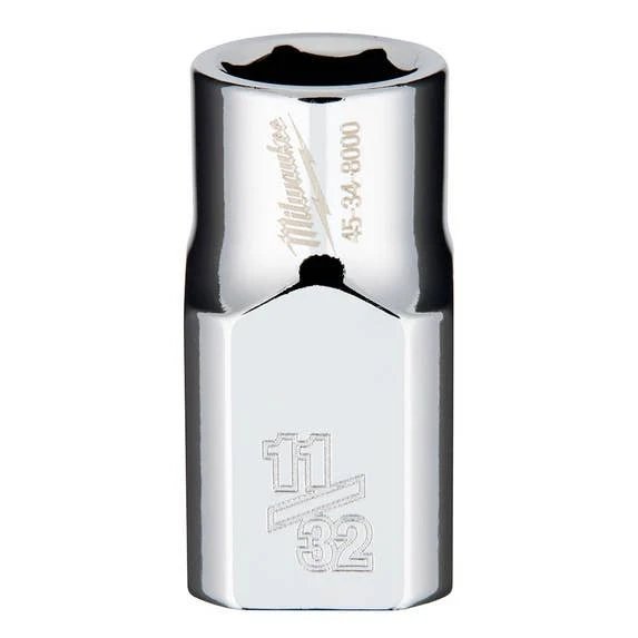 Milwaukee Tools Milwaukee 3/8" Drive 11/32" Standard 6-Point Chrome Socket 45-34-8000 3 Milwaukee Tools Milwaukee 3/8" Drive 11/32" Standard 6-Point Chrome Socket 45-34-8000