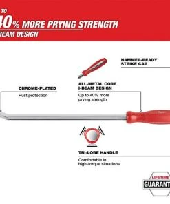Milwaukee Tools Milwaukee 8" Pry Bar 45-74-9208 -Milwaukee Tool-shop 45 74 9208 3