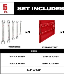 Milwaukee Tools Milwaukee 1/4" X 5/16" Double End Flare Nut Wrench 45-96-8300 12 Milwaukee Tools Milwaukee 1/4" X 5/16" Double End Flare Nut Wrench 45-96-8300 -Milwaukee Tool-shop 45 96 8300 2