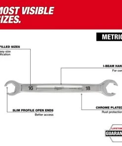 Milwaukee Tools Milwaukee 10mm X 12mm Double End Flare Nut Wrench 45-96-8351 14 Milwaukee Tools Milwaukee 10mm X 12mm Double End Flare Nut Wrench 45-96-8351 -Milwaukee Tool-shop 45 96 8351 2
