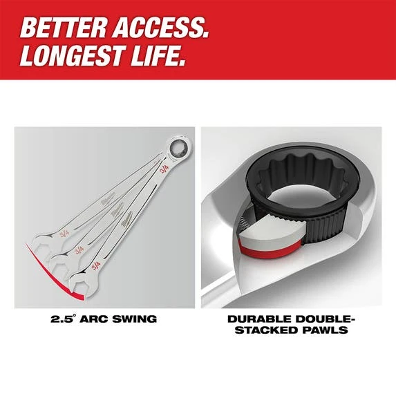 Milwaukee Tools Milwaukee 30MM Metric Ratcheting Combination Wrench 45-96-9330 5 Milwaukee Tools Milwaukee 30MM Metric Ratcheting Combination Wrench 45-96-9330 - Image 3