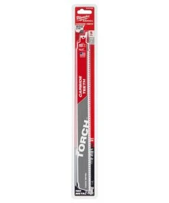 Milwaukee Tools Milwaukee 12" 7 TPI The TORCH Sawzall Blade W/ Carbide Teeth (5-Pack) 48-00-5503