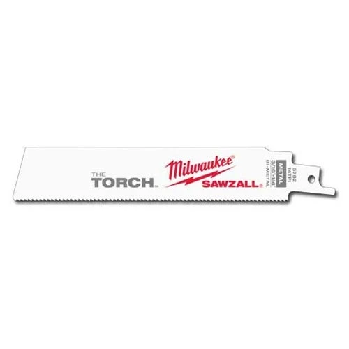 Milwaukee Tools Milwaukee 6" 14 TPI Sawzall Torch Metal Demolition Blade (Each) 48-01-7782 3 Milwaukee Tools Milwaukee 6" 14 TPI Sawzall Torch Metal Demolition Blade (Each) 48-01-7782