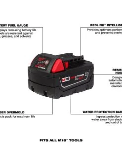 Milwaukee Tools Milwaukee M18 REDLITHIUM XC5.0 Resistant Battery 48-11-1850R -Milwaukee Tool-shop 48 11 1850r 2