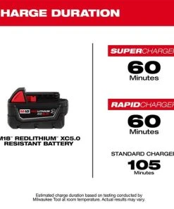 Milwaukee Tools Milwaukee M18 REDLITHIUM XC5.0 Resistant Battery 48-11-1850R -Milwaukee Tool-shop 48 11 1850r 4