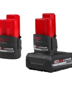 Milwaukee Tools Milwaukee M12 12V Lithium-Ion XC High Output 5.0Ah Battery Pack W/High Output 2.5Ah Battery Pack 48-11-2452S