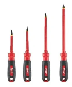 Milwaukee Tools Milwaukee 4 Piece 1000V Insulated Screwdriver Set W/ Square Recess 48-22-2205