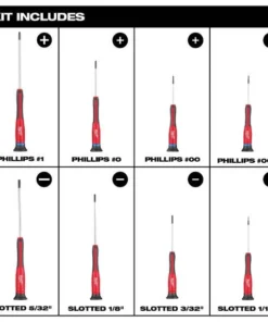 Milwaukee Tools Milwaukee 8 Piece Precision Screwdriver Set 48-22-2614 -Milwaukee Tool-shop 48 22 2614 5 fwnmr99ajb7jmg2v