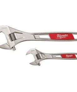 Milwaukee Tools Milwaukee 2 Piece Adjustable Wrench Set 6 & 10" 48-22-7400