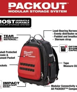 Milwaukee Tools Milwaukee PACKOUT Tech Backpack 48 Pockets 48-22-8301 -Milwaukee Tool-shop 48 22 8301 3