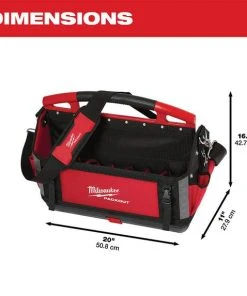 Milwaukee Tools Milwaukee 20" PACKOUT Open Tote Tool Bag 32 Pockets 48-22-8320 -Milwaukee Tool-shop 48 22 8320 4