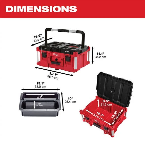 Milwaukee Tools Milwaukee PACKOUT Large Tool Box 48-22-8425 6 Milwaukee Tools Milwaukee PACKOUT Large Tool Box 48-22-8425 - Image 4
