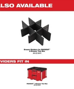 Milwaukee Tools Milwaukee Packout 2-Drawer Tool Box 48-22-8442 -Milwaukee Tool-shop 48 22 8432 9