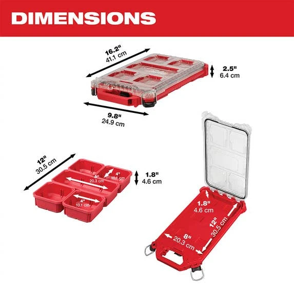 Milwaukee Tools Milwaukee Compact Low Profile Packout Organizer 48-22-8436 6 Milwaukee Tools Milwaukee Compact Low Profile Packout Organizer 48-22-8436 - Image 4