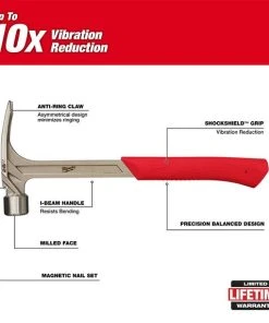 Milwaukee Tools Milwaukee 28oz Milled Face Framing Hammer 48-22-9029 9 Milwaukee Tools Milwaukee 28oz Milled Face Framing Hammer 48-22-9029 -Milwaukee Tool-shop 48 22 9029 3
