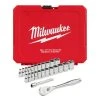 Milwaukee Tools Milwaukee 25pc 1/4" Drive Metric & SAE Ratchet And Socket Set W/ FOUR FLAT SIDES 48-22-9044 -Milwaukee Tool-shop 48 22 9044