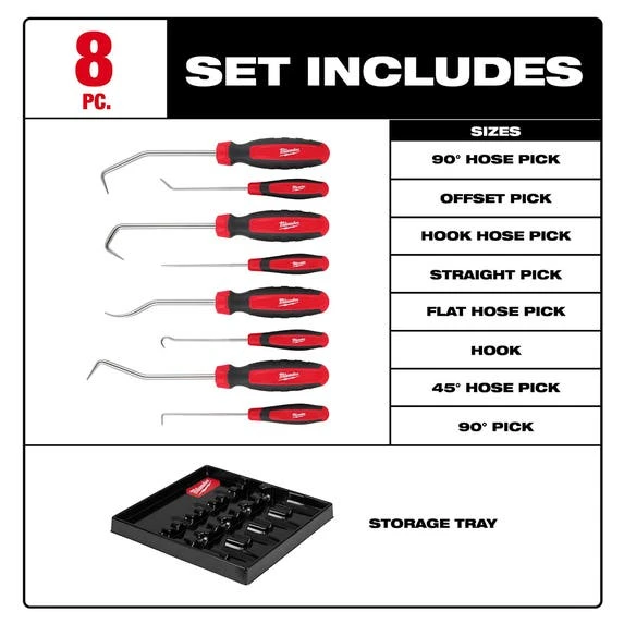 Milwaukee Tools Milwaukee 8pc. Hose Pick Set 48-22-9218 8 Milwaukee Tools Milwaukee 8pc. Hose Pick Set 48-22-9218 - Image 6