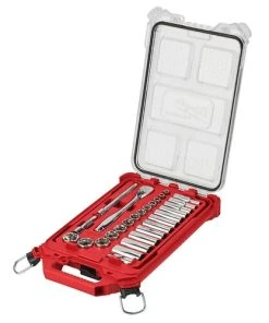 Milwaukee Tools Milwaukee 3/8" Drive 28pc SAE Ratchet & Socket Set PACKOUT 48-22-9481