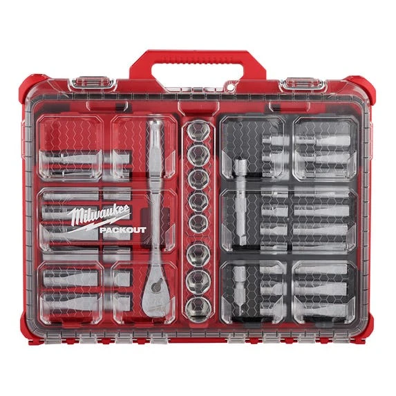 Milwaukee Tools Milwaukee 47pc 1/2" Drive Ratchet & Socket Set With PACKOUT™ Organizer 48-22-9487 5 Milwaukee Tools Milwaukee 47pc 1/2" Drive Ratchet & Socket Set With PACKOUT™ Organizer 48-22-9487 - Image 3