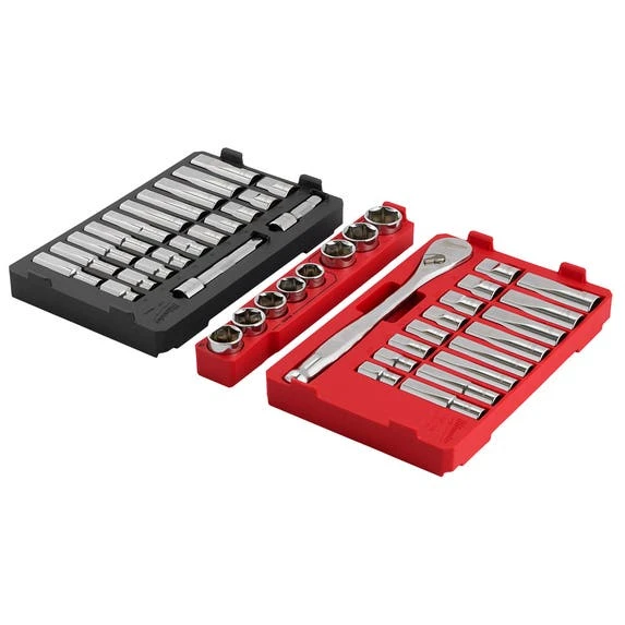 Milwaukee Tools Milwaukee 47pc 1/2" Drive Ratchet & Socket Set With PACKOUT™ Organizer 48-22-9487 4 Milwaukee Tools Milwaukee 47pc 1/2" Drive Ratchet & Socket Set With PACKOUT™ Organizer 48-22-9487 - Image 2
