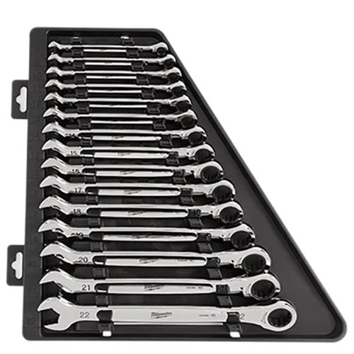Milwaukee Tools Milwaukee Metric Ratcheting Combination Wrench 15 Piece Set 48-22-9516 3 Milwaukee Tools Milwaukee Metric Ratcheting Combination Wrench 15 Piece Set 48-22-9516