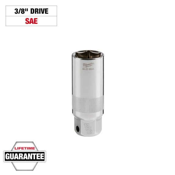 Milwaukee Tools Milwaukee 3/8" Drive 13/16" Spark Plug Socket 48-22-9553 6 Milwaukee Tools Milwaukee 3/8" Drive 13/16" Spark Plug Socket 48-22-9553 - Image 4