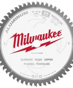 Milwaukee Tools Milwaukee 7-1/4" 56 Tooth 5/8" Arbor Circular Saw Aluminum Cutting Blade 48-40-4335